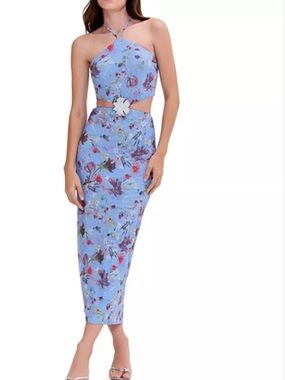 patbo bossa embroidered dress PatBO - Delicata Embroidered Tulle Midi Dress